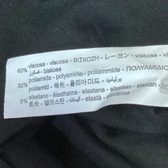 Zara Women's Black Stretchy Ruched Elastic Waist Straight Pencil Midi Skirts M - Picture 5 of 5